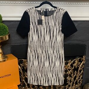 4-Collective Chic Monochrome Striped Dress